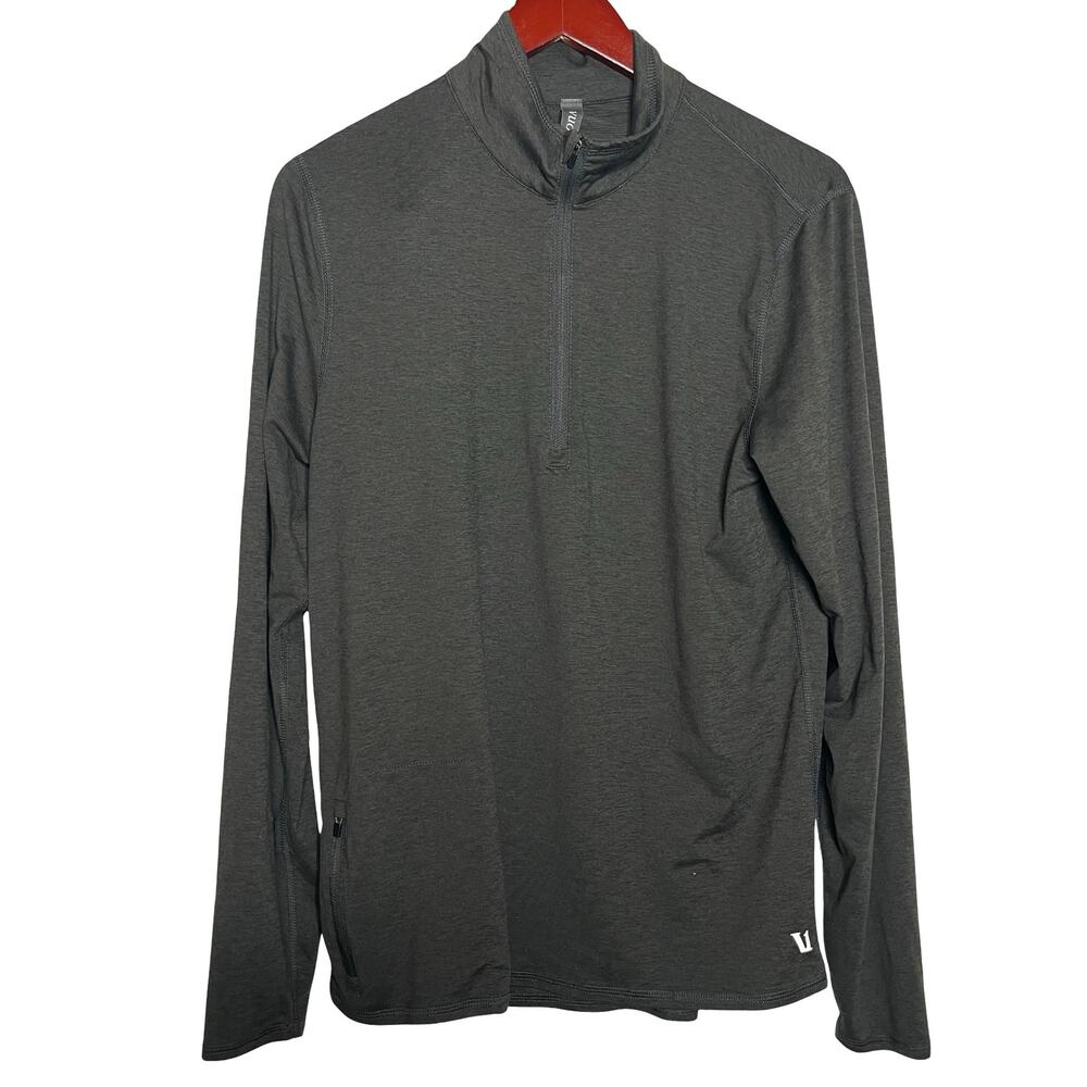 Vuori Men's Long Sleeve Quarter-Zip Pullover - Dark Green